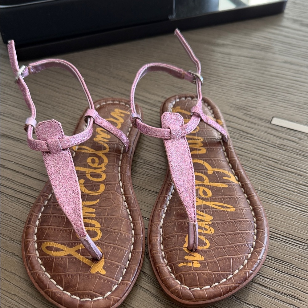 Sam Edelman Kids Glittery Pink Sandals
